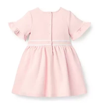 Ruffle Cuff Ponte Dress