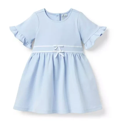 Ruffle Cuff Ponte Dress