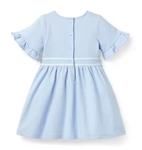 Ruffle Cuff Ponte Dress