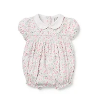 Baby Floral Pointelle Smocked Romper