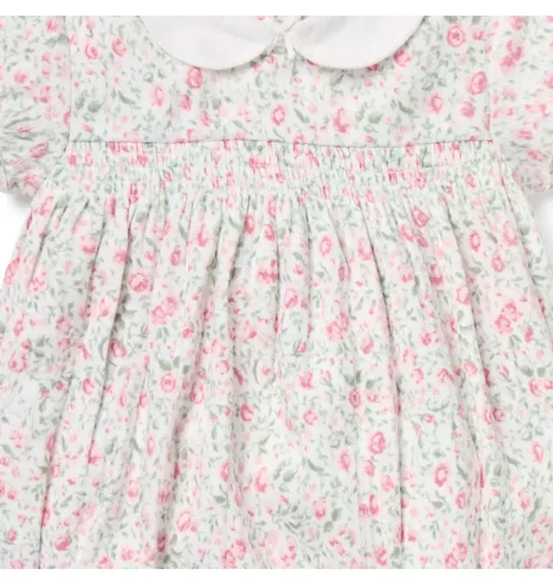 Baby Floral Pointelle Smocked Romper