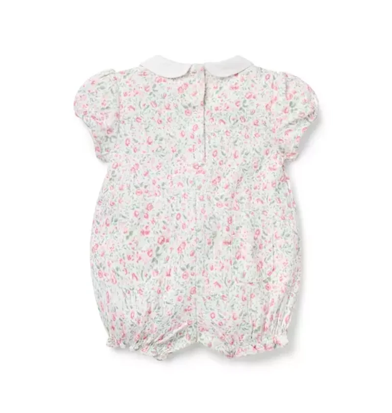 Baby Floral Pointelle Smocked Romper