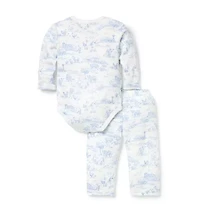 Baby Farm Animal Toile Wrap Matching Set