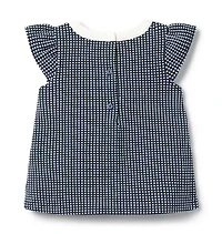 Gingham Jacquard Bow Top
