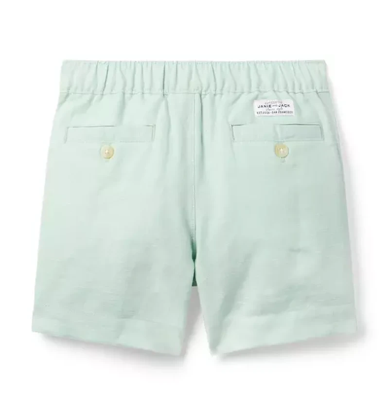 Linen-Cotton Pull-On Short