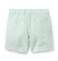Linen-Cotton Pull-On Short