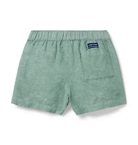 Linen-Cotton Pull-On Shortest Short