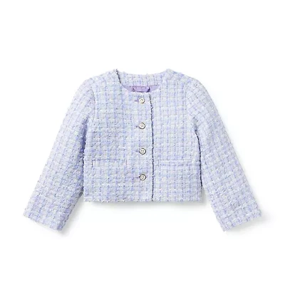 Tweed Puff Sleeve Jacket