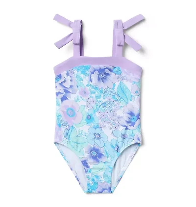 Recycled Floral Bow Strap Swimsuit