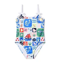 Recycled Nautical Swimsuit