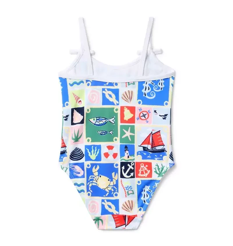 Recycled Nautical Swimsuit