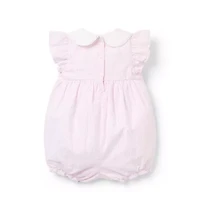 Baby Striped Seersucker Collared Romper