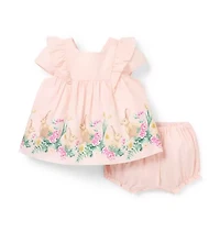 The Bunny Border Matching Baby Set