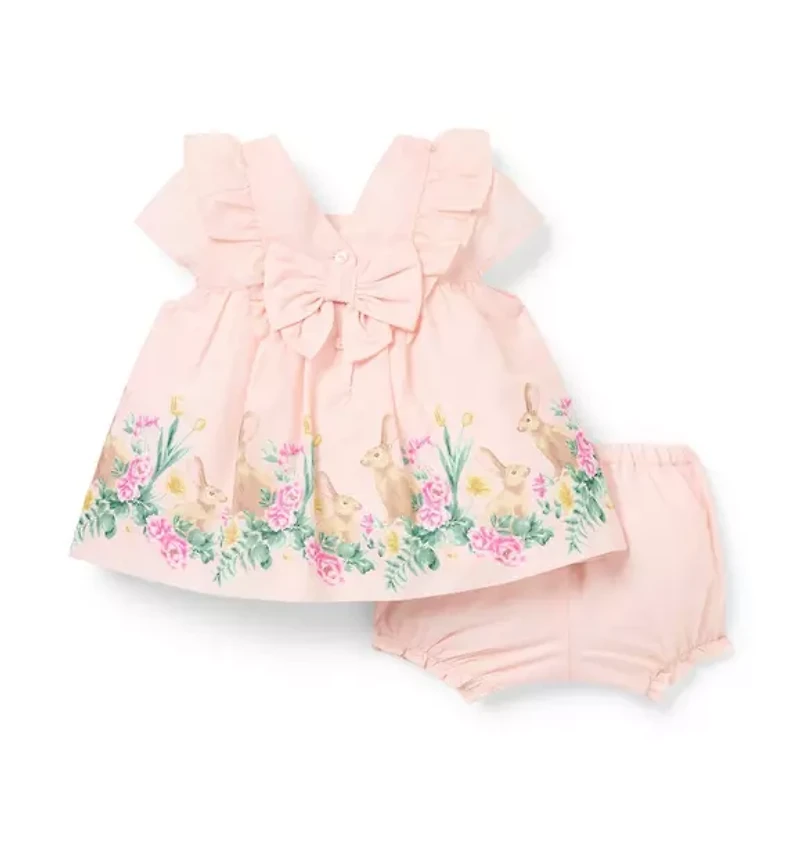 The Bunny Border Matching Baby Set