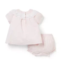 Baby Gingham Eyelet Collar Matching Set