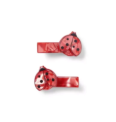 Ladybug Barrette Set