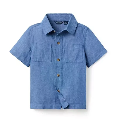 The Linen-Cotton Double Pocket Shirt