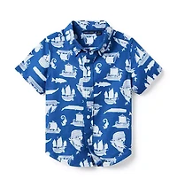 Pirate Ship Linen-Cotton Shirt