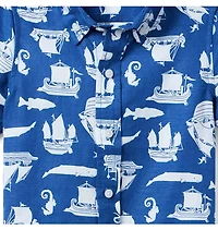 Pirate Ship Linen-Cotton Shirt