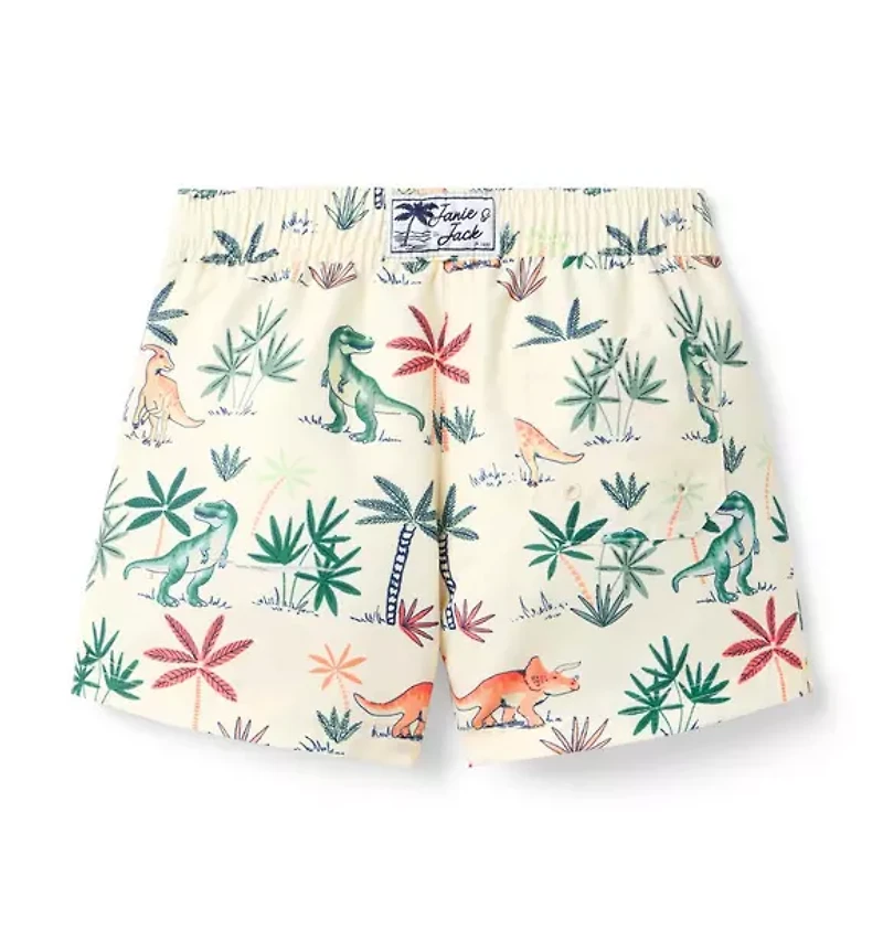 Recycled Dinosaur Swim Trunk