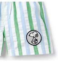 Recycled PEANUTS™ Snoopy Striped Swim Trunk