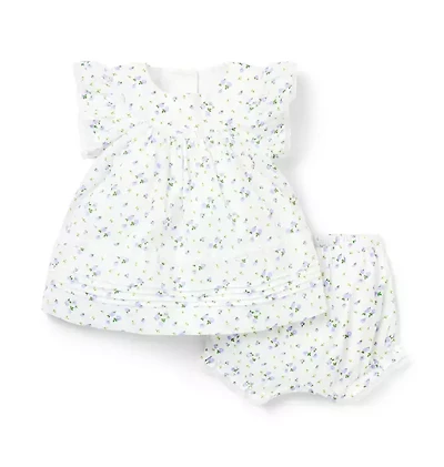 The Floral Pintuck Matching Baby Set