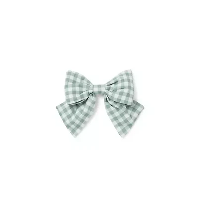Gingham Bow Barrette