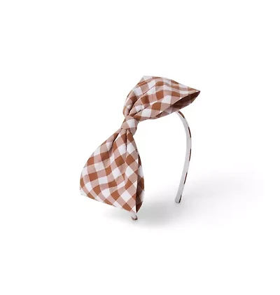 Gingham Bow Headband