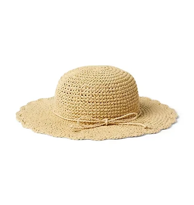Scalloped Straw Sun Hat