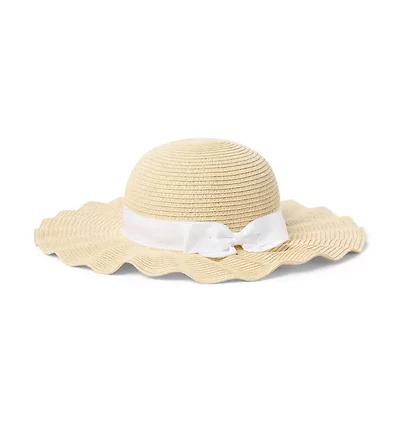 Ruffle Straw Sun Hat