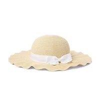 Ruffle Straw Sun Hat