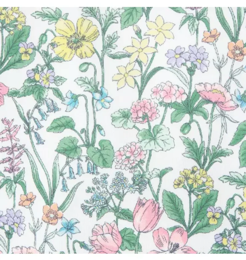 Recycled Floral Ruffle Rash Guard Swimsuit