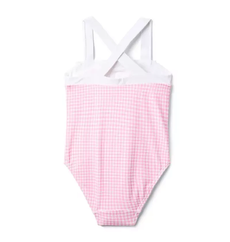 Recycled Gingham Bow Swimsuit
