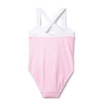 Recycled Gingham Bow Swimsuit