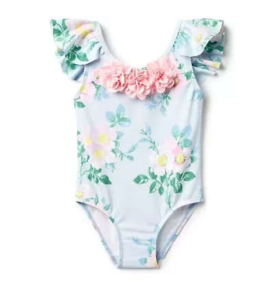 Recycled Floral Rosette Swimsuit