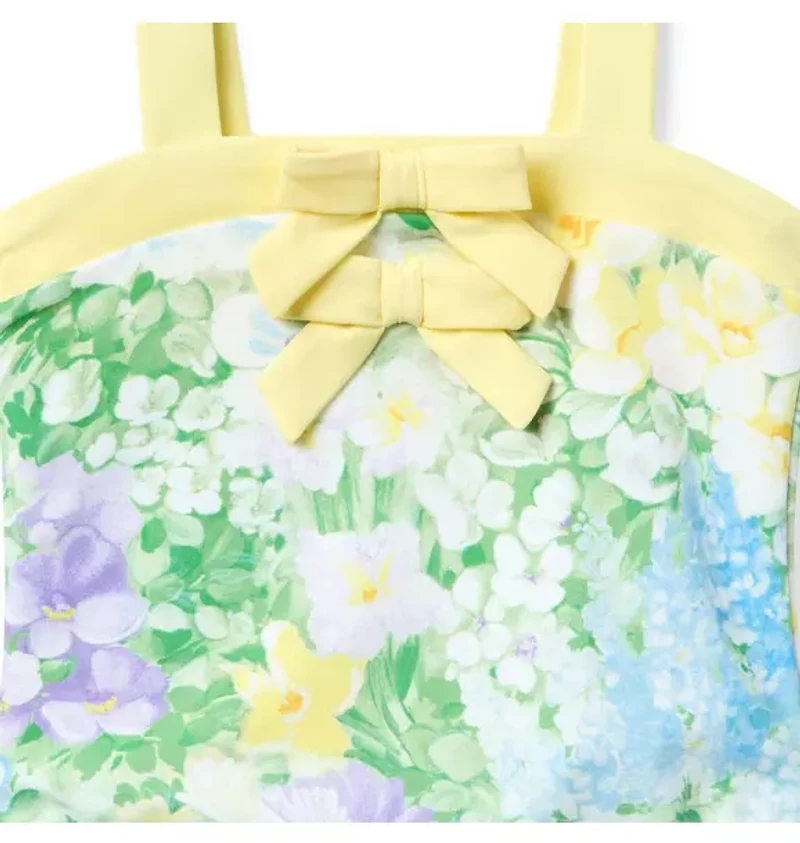 Recycled Floral Bow Swimsuit