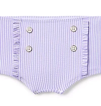 Recycled Striped Ruffle 2-Piece Swimsuit