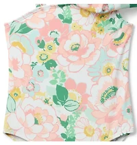 Recycled Floral Bow Shoulder Swimsuit