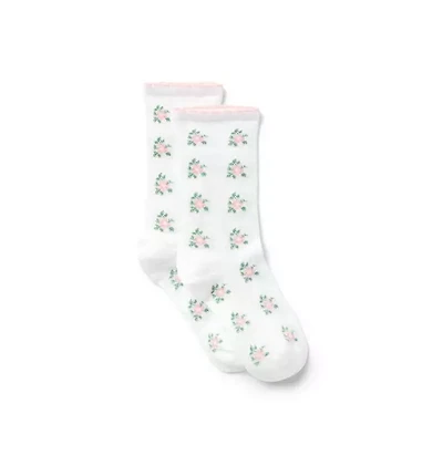 Floral Pointelle Sock