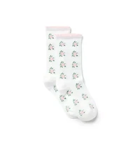 Floral Pointelle Sock