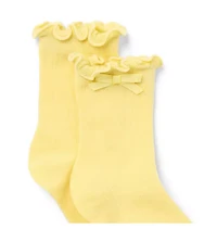 Ruffle Cuff Bow Sock