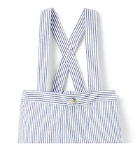 Baby Striped Seersucker Suspender Pant