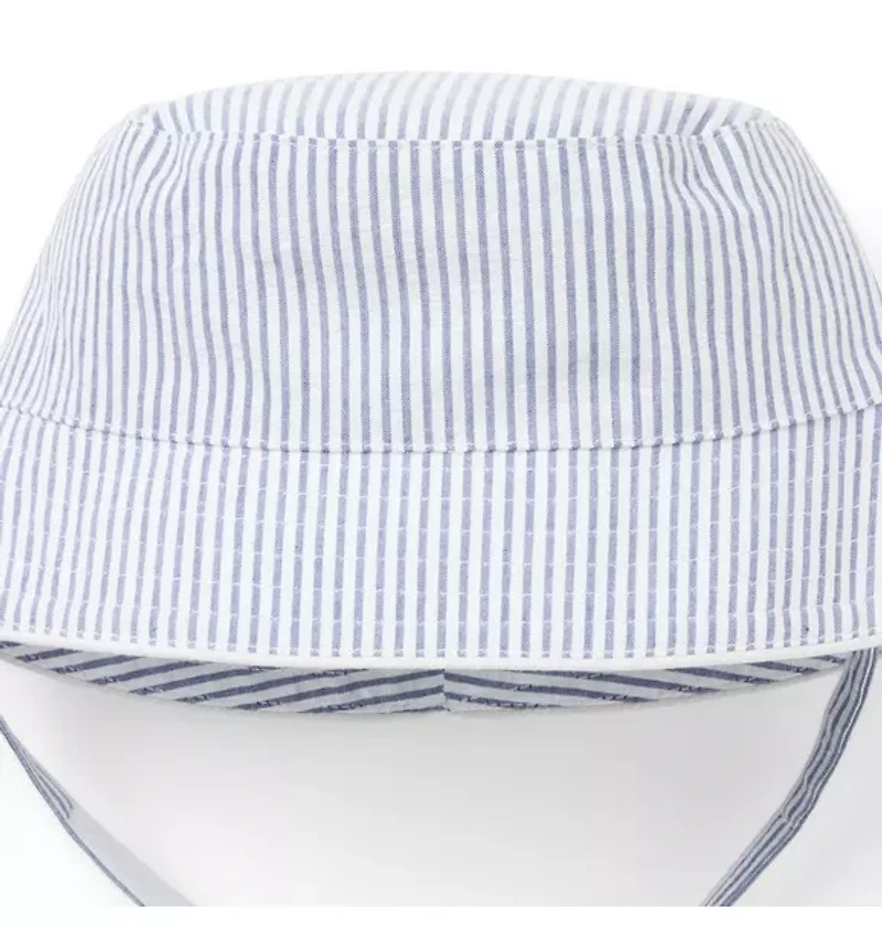 Baby Striped Seersucker Bucket Hat