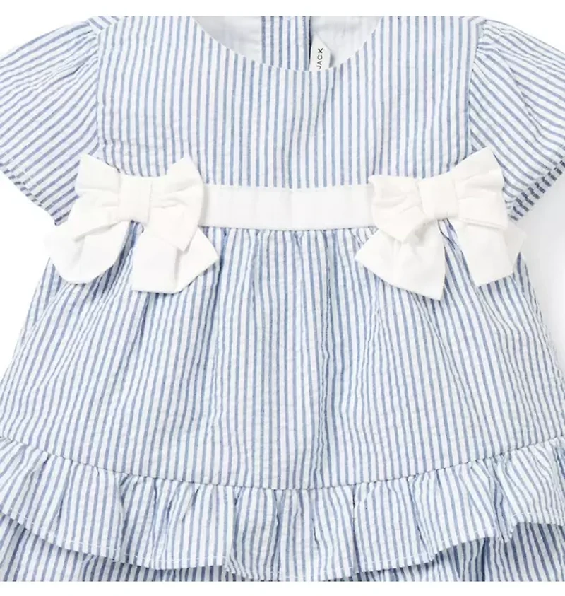 Baby Striped Seersucker Matching Set