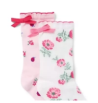 Ladybug And Floral Sock 2-Pack