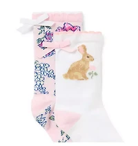 Floral And Bunny Sock 2-Pack