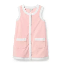 Terry Button Swim Cover-Up