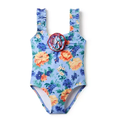 Recycled Floral Rosette Swimsuit