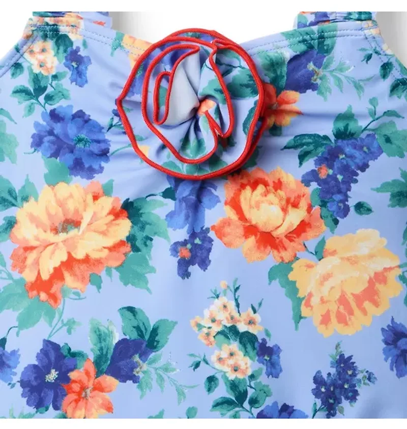 Recycled Floral Rosette Swimsuit