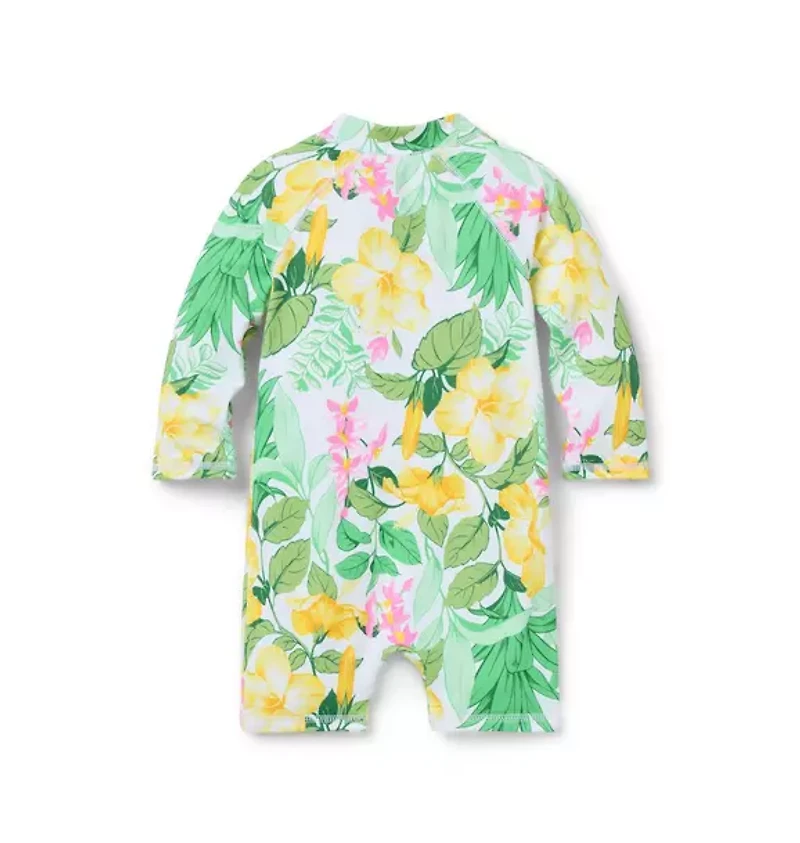 Baby Recycled Tropical Floral Swimsuit